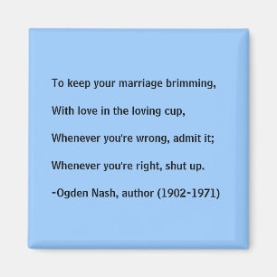 Marriage advice - magnet