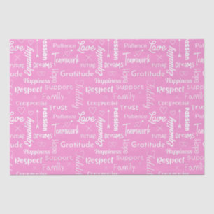 Marriage Advice Typographic Pattern Wedding Store Tissue Paper