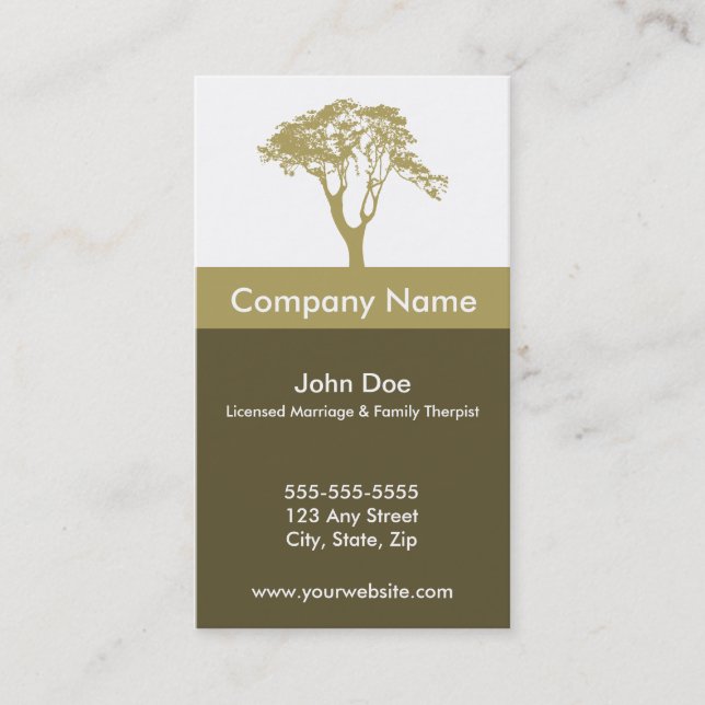 Marriage and Family Therapist Business Card (Front)
