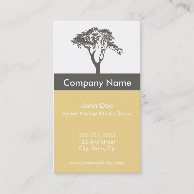 Marriage and Family Therapist Business Card (Front)