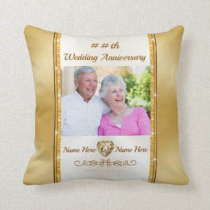 Marriage Anniversary Gifts for Wife with Photo Throw Pillow