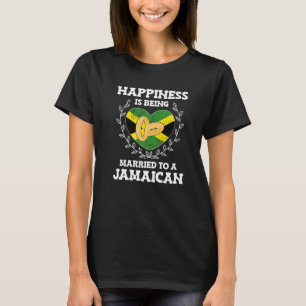 Marriage Anniversary Married To A Jamaican Wife Hu T-Shirt