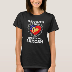 Marriage Anniversary Married To A Samoan Wife Husb T-Shirt
