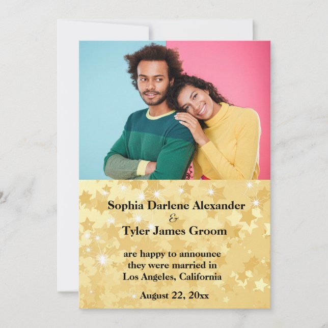 Marriage Announcement Photo Card (Front)