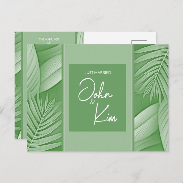 Marriage Announcement QR Code Photo Postcard (Front/Back)