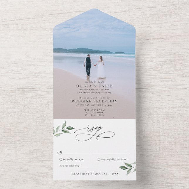 Marriage Announcement Wedding Reception All in One (Inside)