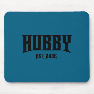 Marriage bachelor party grunge rock hubby est 2026 mouse pad