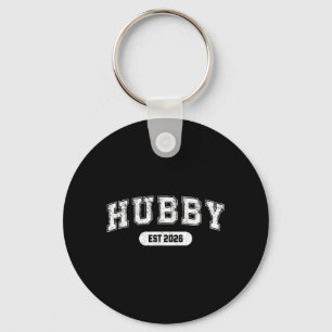 Marriage Bachelor Party Wife and Hubby Est 2026 Keychain