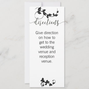 Marriage Celebration Directions Card