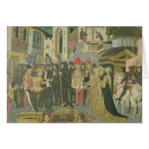 Marriage ceremony painted on cassone panel, Floren