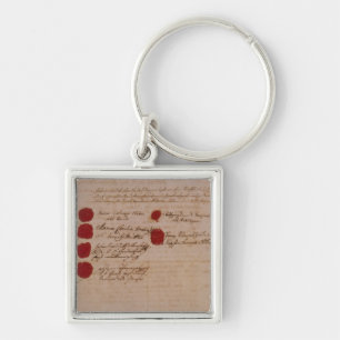 Marriage certificate of Wolfgang,Mozart and Weber Keychain