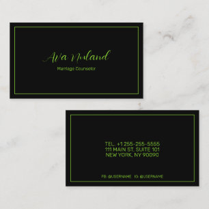 Marriage Counselor Dark Business Card