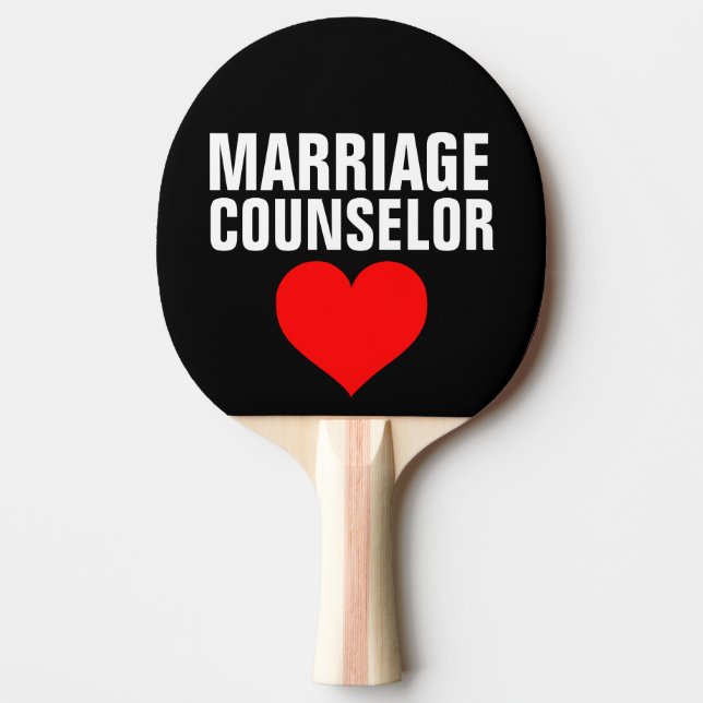 MARRIAGE COUNSELOR SPANKING THEME PING PONG PADDLE (Front)