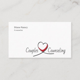 Marriage, Couples Counseling, Therapy Business Card