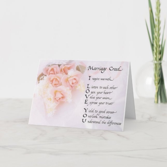 Marriage Creed Greeting Card (Front)