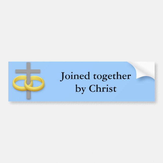 Marriage Cross, - Bumper Sticker (Front)