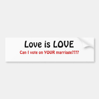 Marriage equality bumper sticker
