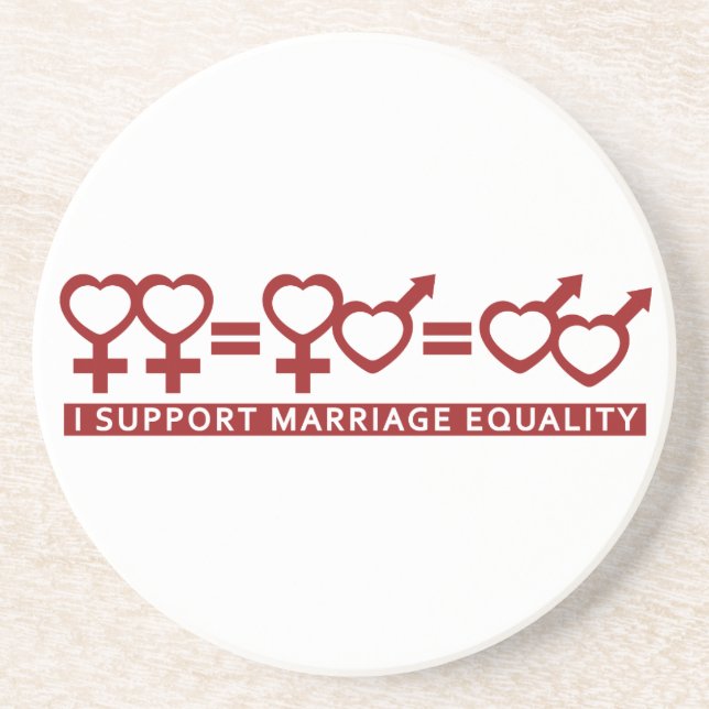 Marriage Equality / One Love custom coaster (Front)
