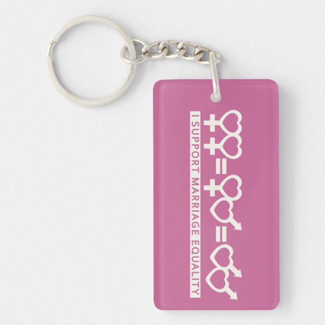 Marriage Equality / One Love custom key chain (Front)
