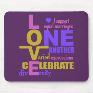 Marriage Equality / One Love custom mousepad