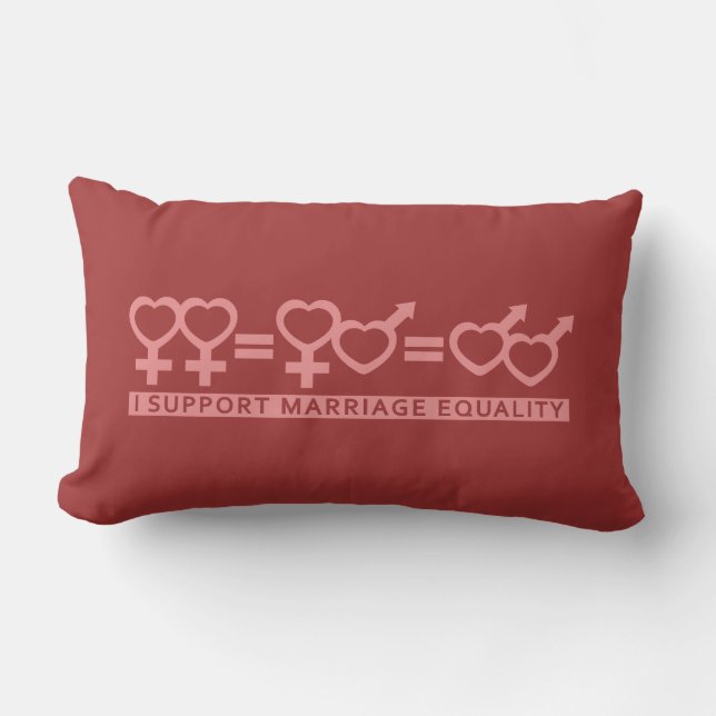 Marriage Equality / One Love custom pillow (Front)