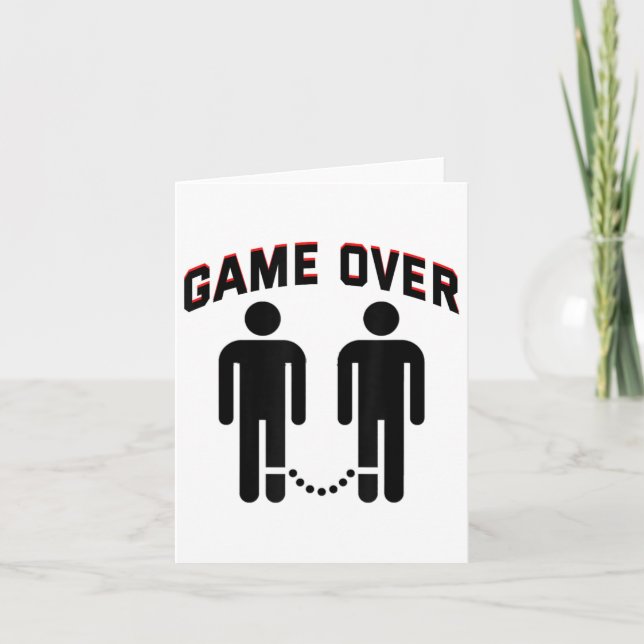 Marriage Game Over Wedding Proposal Engagement Bri Card (Front)
