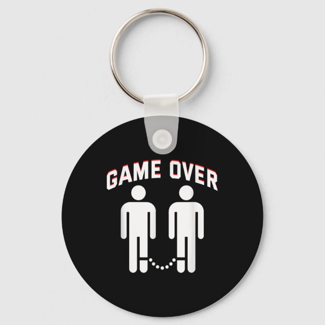 Marriage Game Over Wedding Proposal Engagement Bri Keychain (Front)