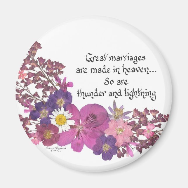 Marriage humour magnet (Front)