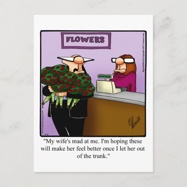 Marriage Humour Postcard "Spectickles" (Front)