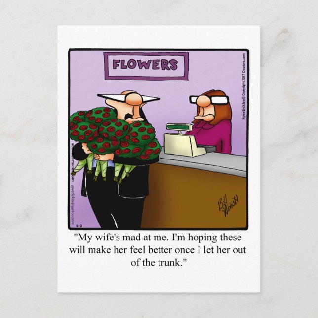 Marriage Humour Postcard "Spectickles" (Front)
