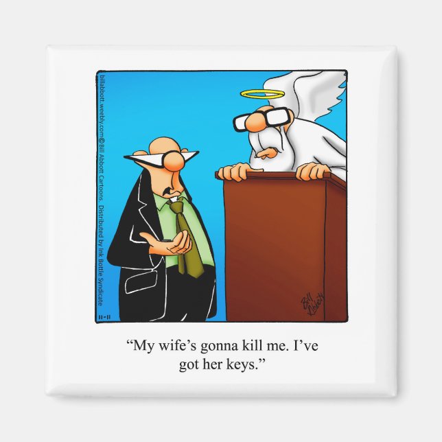 Marriage Humour Stocking Stuffer Magnet (Front)
