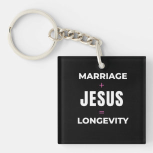Marriage + Jesus = Longevity Keychain