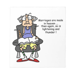 Marriage, Lightning, Thunder Humour Notepad