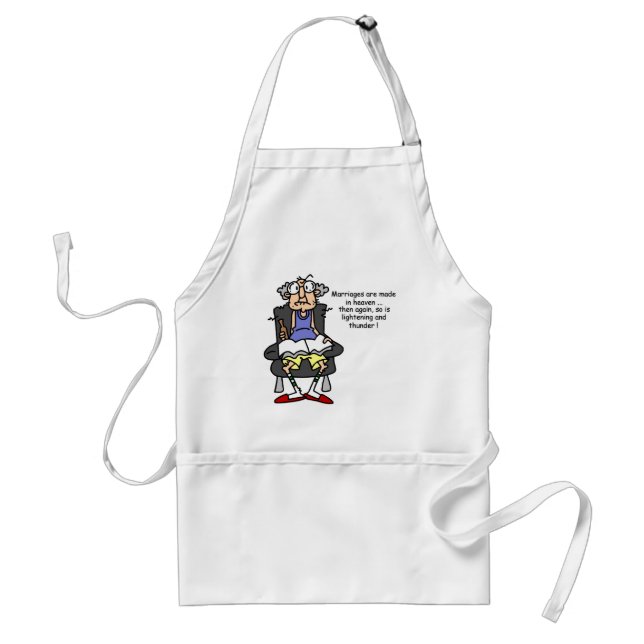 Marriage, Lightning, Thunder Humour Standard Apron (Front)