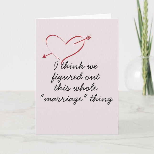 Marriage Love Anniversary Valentine's Day Card (Front)