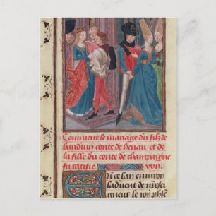 Marriage of Baldwin VI and Marie Postcard