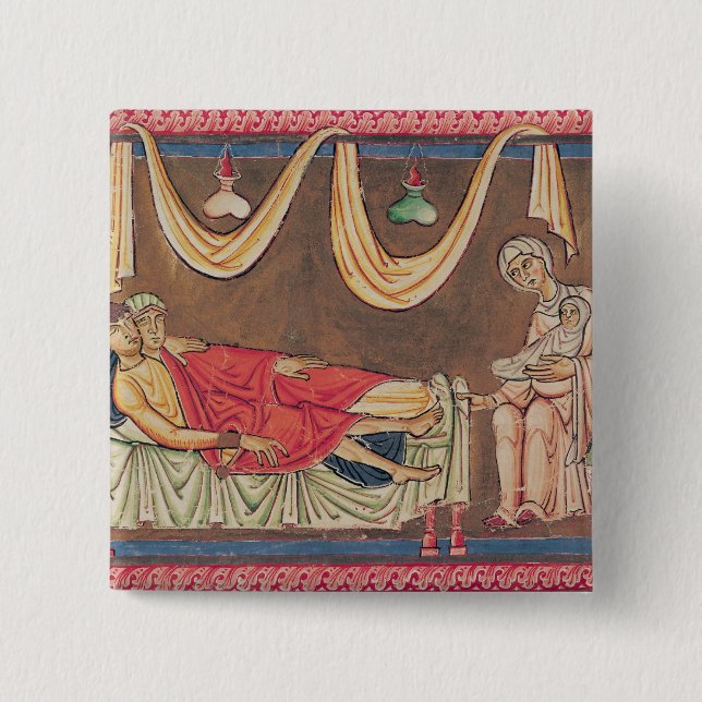 Marriage of Hosea and the Prostitute 2 Inch Square Button (Front)