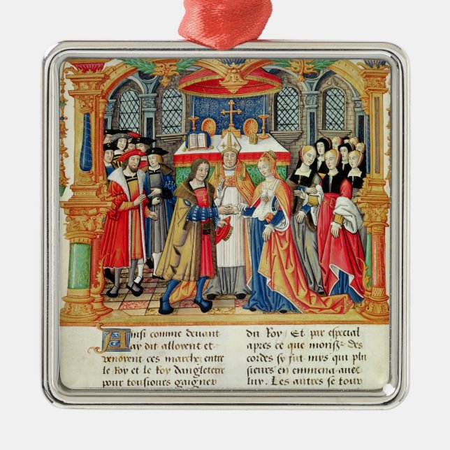 Marriage of Maria of Burgundy and Maximilian I Metal Ornament (Front)