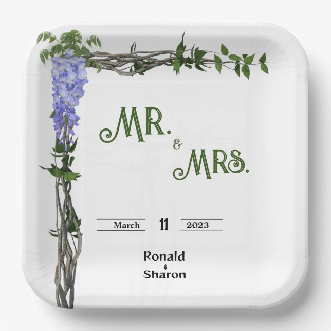 Marriage   paper plate (Front)
