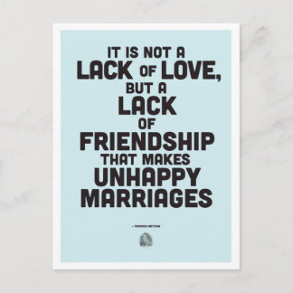 Marriage philosophy quote postcard