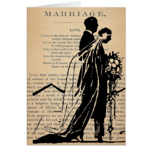 Marriage Poem by Longfellow Bride Groom Silhouette