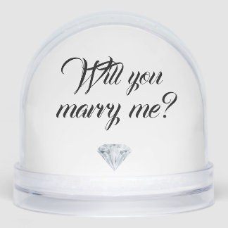 Marriage Proposal snow globe