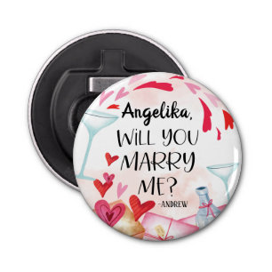 Marriage Proposal   Will You Marry Me? Custom Name Bottle Opener