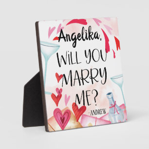 Marriage Proposal Will You Marry Me? Custom Name Plaque