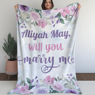 Marriage Proposal - Will You Marry Me? Fleece Blanket