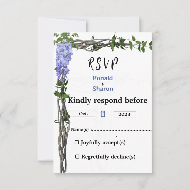 Marriage   RSVP card (Front)