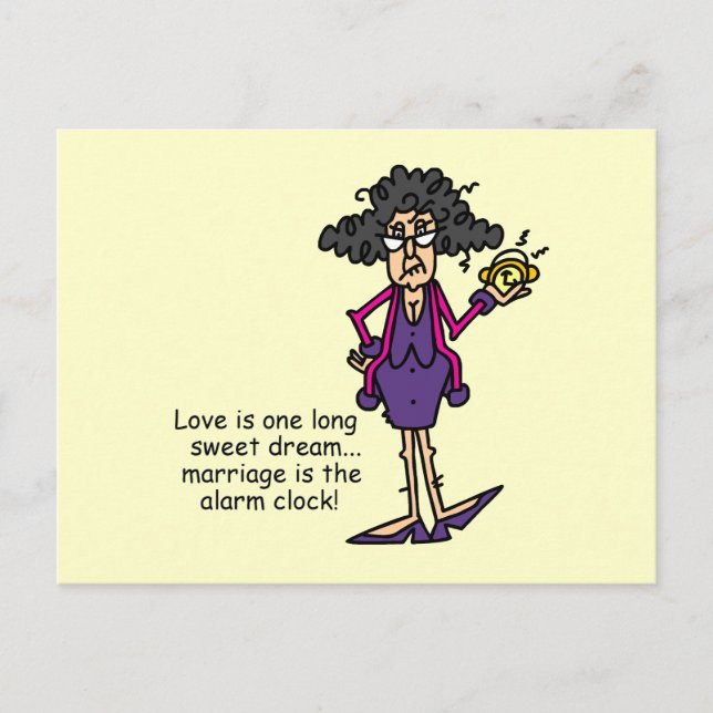 Marriage Rude Awakening Postcard (Front)