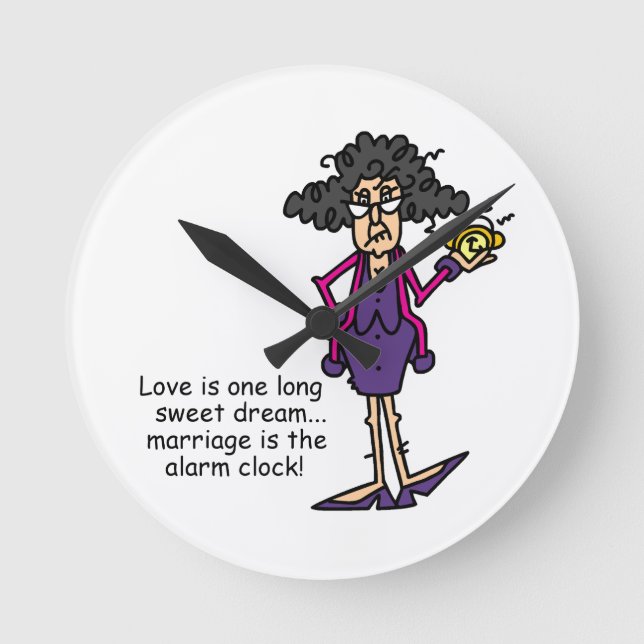 Marriage Rude Awakening Round Clock (Front)