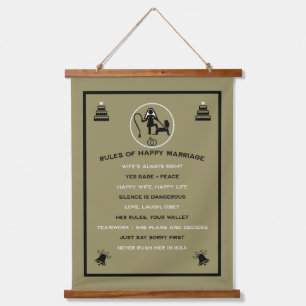 Marriage Rules For Men Hanging Tapestry