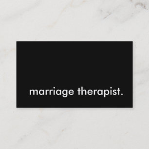 marriage therapist. business card
